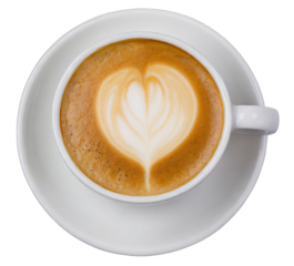 Cup of delicious coffee - isolated on transparent background