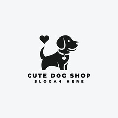 Dog shop logo design, with simple style, suitable for dog shops