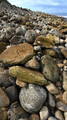 stones on the beach closeup