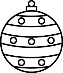 Christmas bauble ball element vector