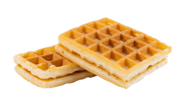  Delicious waffles - isolated on transparent background