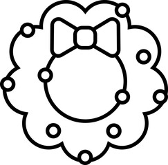 Christmas wreath element vector