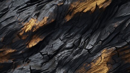 Rugged and furrowed texture of tree bark.. Generative  AI 