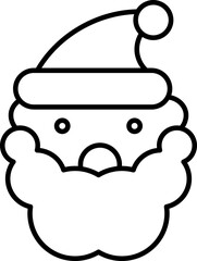 Cute santa element vector