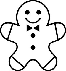 Cute christmas gingerbread element vector