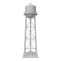 water tower isolated on white background