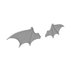 Bat wings isolated on white