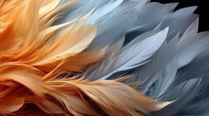 A delicate flower made of intricately layered feathers, showcasing the beauty and fragility of nature