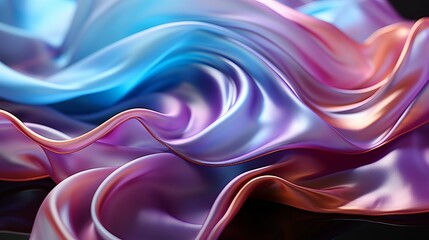 Obraz premium A vibrant and ethereal abstract art piece showcasing a delicate blend of lilac, violet, and pink hues, woven intricately into a fabric canvas, evoking a sense of whimsical beauty and grace