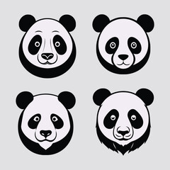 Cute Panda Vector Icon, Essential Design Asset