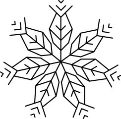 Obraz premium Christmas snowflake icon illustration
