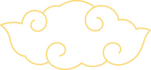 Luxury chinese cloud element vector