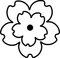 Chinese cherry blossom element vector