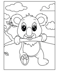 koala coloring page for kids
