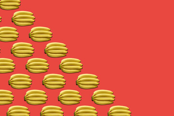 Pattren with a group of a bananas	