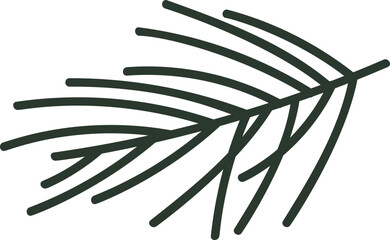 Pine leaves element vector