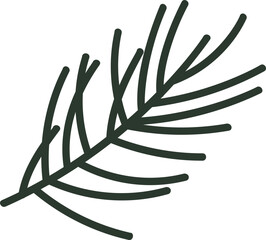 Pine leaves element vector © TWINS DESIGN STUDIO