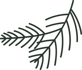 Pine leaves element vector © TWINS DESIGN STUDIO