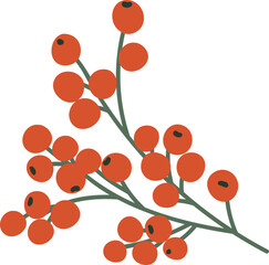 Christmas berry plant element vector © TWINS DESIGN STUDIO