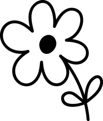 Cute flower element vector