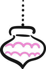 Christmas bauble ball element vector