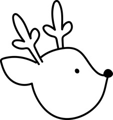 Cute christmas reindeer element vector