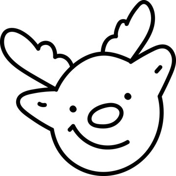 recommend clip art: Cute christmas reindeer element vector