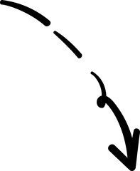 Arrow doodle element vector