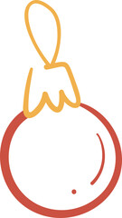 Christmas bauble ball element vector