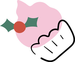 Cute cupcake element vector