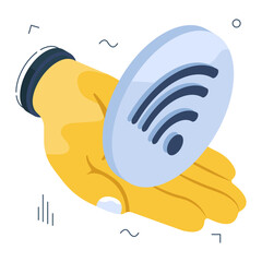 Premium download icon of wifi signal 

 - obrazy, fototapety, plakaty