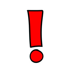 exclamation mark sign red illustration 