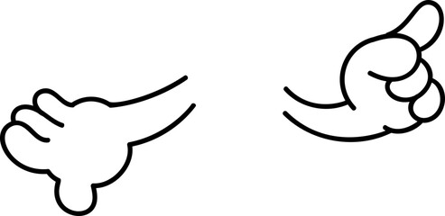 Comic hand gestures element