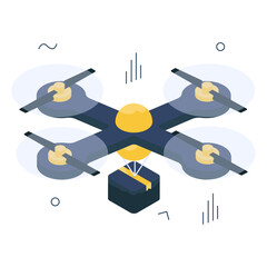 Modern design icon of drone delivery

