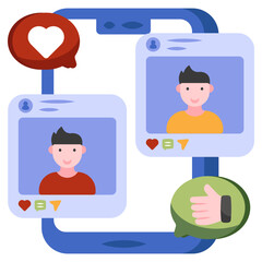 Mobile photos icon, editable vector 

