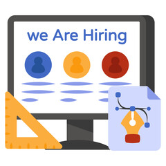 Trendy design icon of we are hiring 

