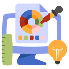 Unique design icon of color selection 

