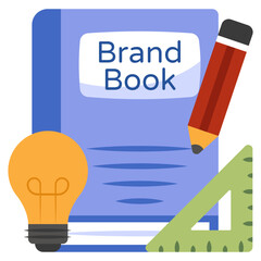 Premium download icon of brand book

 - obrazy, fototapety, plakaty