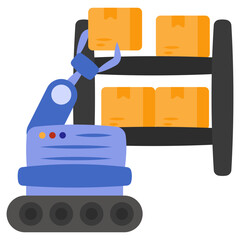 Obraz premium A flat design icon of warehouse robot