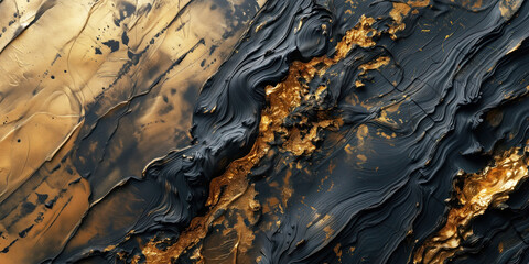 
Golden Streaks on Black Canvas. Contrasting textures and hues evoke nature's raw elegance and...