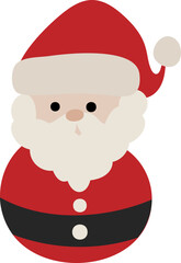 Cute santa character element vector