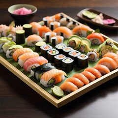 sushi on a plate