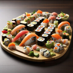 sushi on a plate