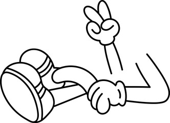 Comic arm and leg element vector