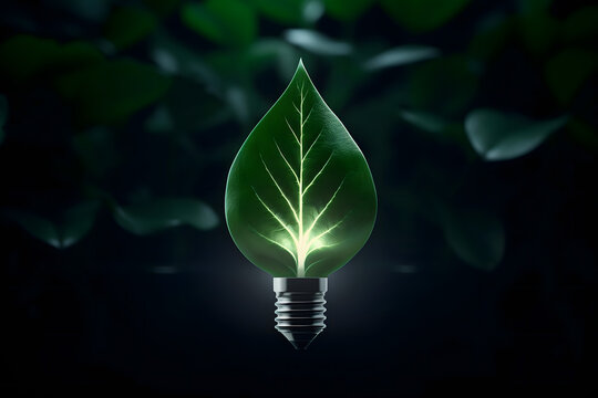 renewable energy light bulb with green energy, Earth Day or environment protection Hands protect forests that grow on the ground and help save the world, solar panels