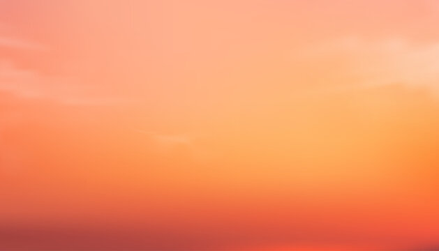 Sunset Sky Background,Sunrise cloud Orange,Yellow,Pink in morning Summer,Vector sunny Autumn,Nature landscape field in evening.Winter sunlight,cartoon illustration Horizon Spring sundown by Sea Beach
