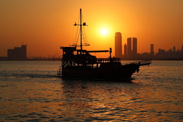 Sunset at Dubai Creek Harbour, One of the best location for sunset 