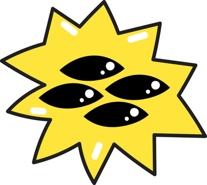 Groovy meteor illustration