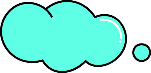 Groovy speech bubble illustration