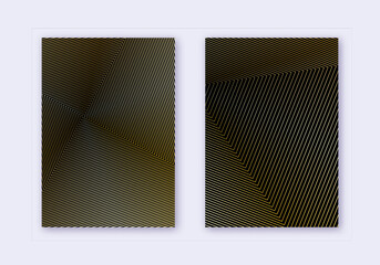 Cover design template set. Abstract lines modern b